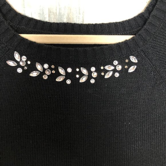 U.S POLO ASSN Jeweled Neck Sweater Dress - Y2K Witchy Goth - Picture 2 of 8